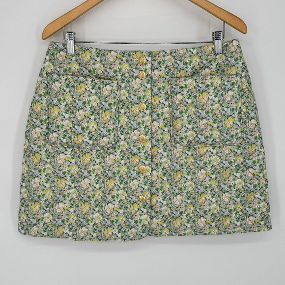 J. Crew Floral Mini Skirt - Green and Yellow - Picture 2 of 10
